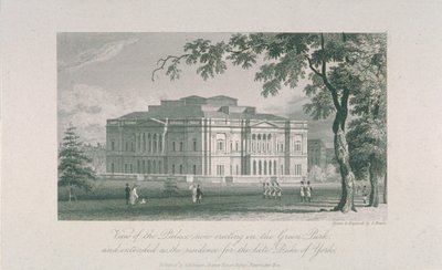 Pohled na York House a Green Park, c.1800 od Samuel Rawle