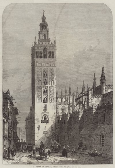 Ulice ve španělské Seville, Giralda od Samuel Read