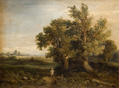 Krajina se stromy, 1863. od Samuel Restell Lines
