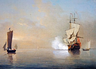 The Morning Gun (olej na plátně) od Samuel Scott