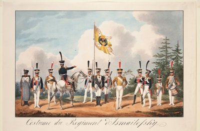 Uniformy Izmailovského pluku, 1818 od Samuel Solomon Chiflard