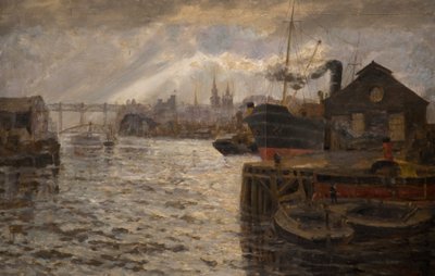 Tyne s mostem High Level Bridge, 1920 od Samuel Sykes