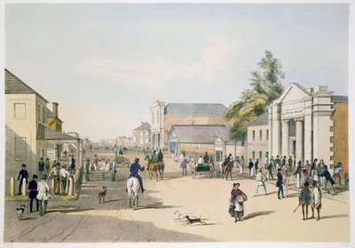 Hindley Street od rohu King William Street, Adelaide od Samuel Thomas Gill