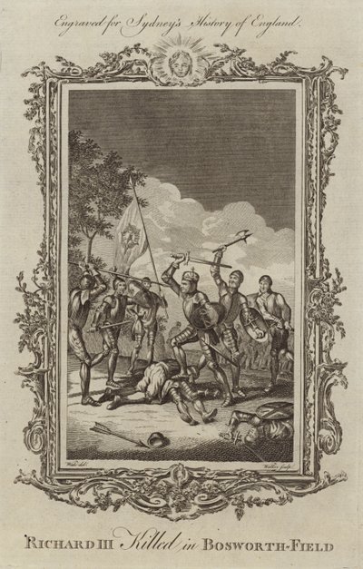 Král Richard III. zabit na Bosworthském poli od Samuel Wale