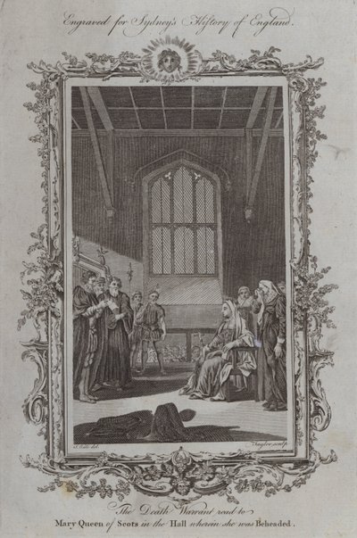 Rozsudek smrti četl Mary Queen of Scots v sále, kde byla sťata od Samuel Wale
