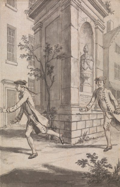 The Pursuit (pravděpodobně návrh pro The Tyburn Chronicle) od Samuel Wale