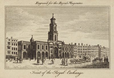 Přední část Royal Exchange v City of London od Samuel Wale