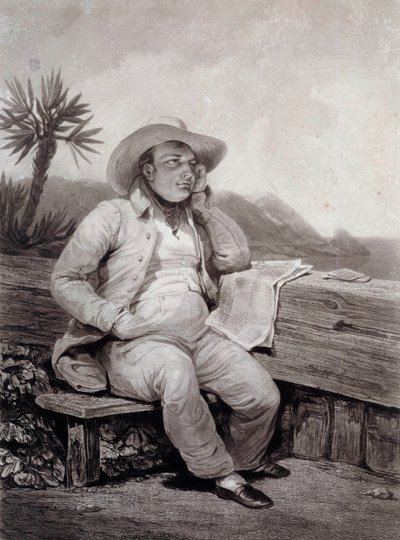 Portrét Napoleona I. (1769-1821) rytina Sainte Helene od Samuela Williama Reynoldse (1773-1835) 1820 Ile d