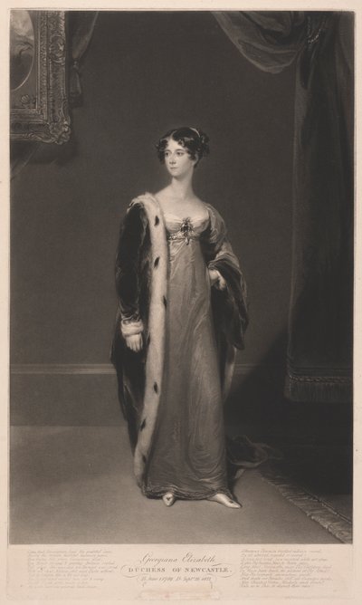 Georgiana Elizabeth vévodkyně z Newcastlu od Samuel William Reynolds