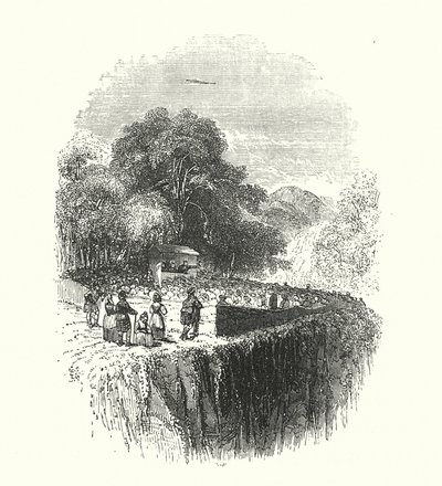 Svátostná neděle v Kilmoracu (rytina) od Samuel Williams