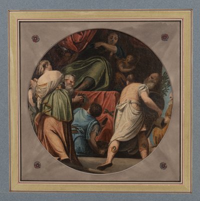 Stropní rondel (olej na papíře) od Samuel Woodforde