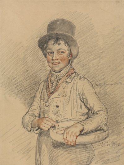 Chlapec s košíkem od Samuel de Wilde