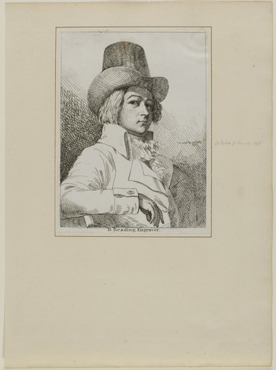 Portrét B. Readinga, rytce od Samuel de Wilde