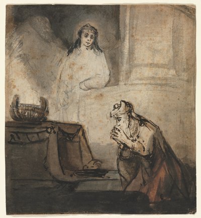Anděl zjevuje se Zachariasovi, třetí čtvrtina 1600s. od Samuel van Hoogstraten