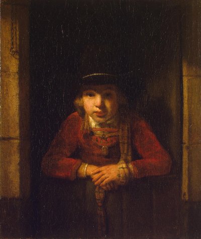 Chlapec dívá přes okno, c.1647 od Samuel van Hoogstraten