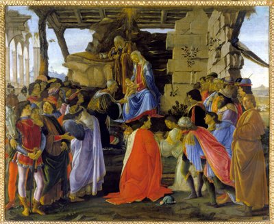 "Adoration of Magi" reprezentace člena rodiny Medici od Sandro Botticelli