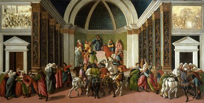 Histoire de Virginie Romana - Příběh Virginie par Sandro Botticelli (1445-1510), kolem 1498 - Tempera na panelu, 85x165 - Accademia Carrara, Bergamo od Sandro Botticelli