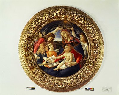 Madona z Magnificat a pět andělů (tondo) - 1481-1483 od Sandro Botticelli