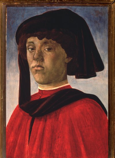 Portrét mladého muže s baretem (malba, kolem roku 1470) od Sandro Botticelli