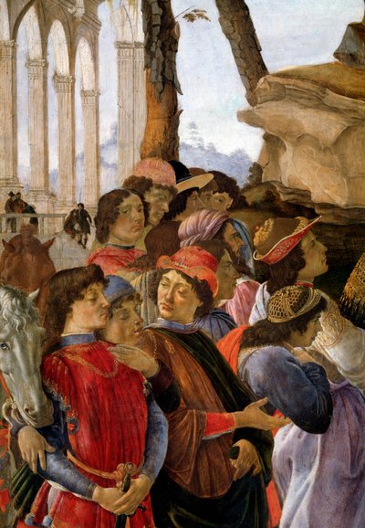 Klanění mágů, detail od Sandro Botticelli
