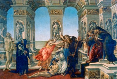 Calumny z Apelles, 1497-1498 od Sandro Botticelli