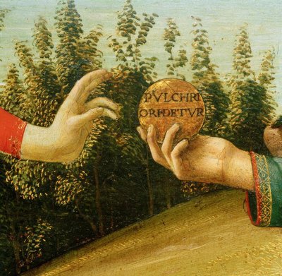 Soud v Paříži (ruce s jablkem) od Sandro Botticelli