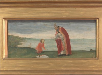Svatý Augustin a chlapec na pláži od Sandro Botticelli