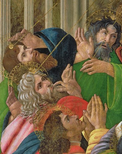 Detail Sestoupení Ducha Svatého, 1495-1505 od Sandro Botticelli
