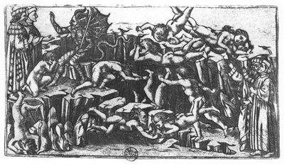 Peklo z „Božské komedie“ od Dante Alighieriho (1265-1321) od Sandro Botticelli