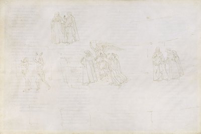 Ilustrace k Božské komedii od Dante Alighieri Purgatorio 17, 1480-1490 od Sandro Botticelli