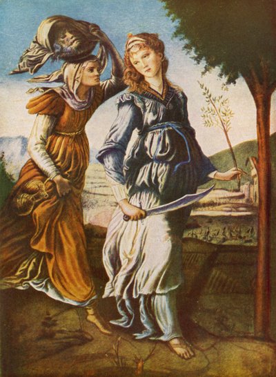 Judith a její sluha s hlavou Holoferna od Sandro Botticelli