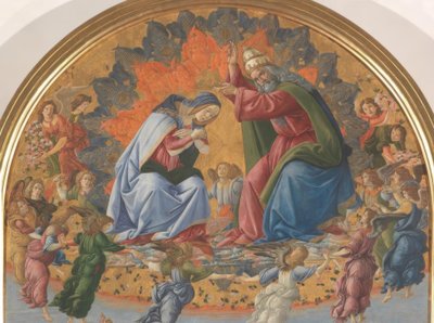 Korunovace Marie čtyřmi svatými od Sandro Botticelli