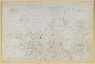 La Divina Commedia, Inferno XXII. Vergilius a Dante v osmém kruhu pekla (Malebolge), 5. bolgia: Trest pro zkorumpované; útěk Ciampola od Sandro Botticelli
