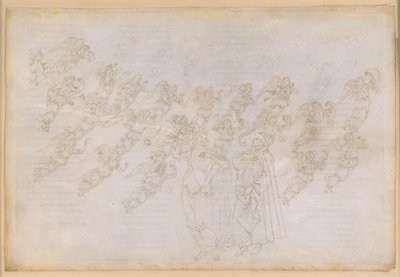 La Divina Commedia, Paradiso XXIX. Devátá sféra (Křišťálová obloha neboli Primum Mobile): Beatrice poučuje Danteho o stvoření a podstatě andělů od Sandro Botticelli