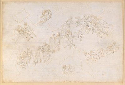 La Divina Commedia, Purgatorio V. Předočistec, střední zóna: ti, kteří zemřeli v důsledku násilného činu od Sandro Botticelli