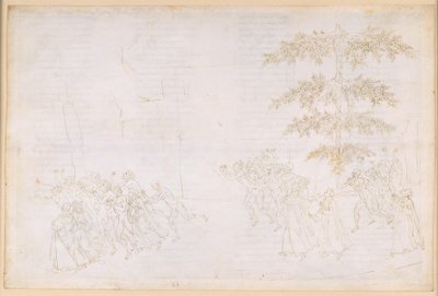 La Divina Commedia, Purgatorio XXIII. Šestý kruh očistce: pokání labužníků; setkání s Forese Donati od Sandro Botticelli