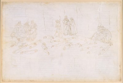 La Divina Commedia, Purgatorio XXI. Pátý kruh očistce: pokání chamtivých a rozmařilců; vystoupení Statiuse od Sandro Botticelli