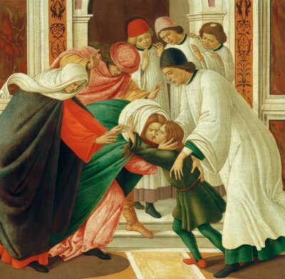 Živě a. Zázraky d. Svatý. Zenobius (křísit mrtvé) od Sandro Botticelli