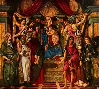 Madonna na trůnu se šesti svatými, 1483, 1937. od Sandro Botticelli