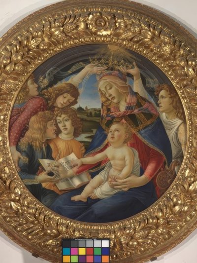 Marie s dítětem a pěti anděly od Sandro Botticelli