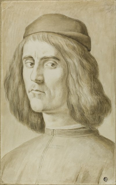 Portrét Busta mladého muže od Sandro Botticelli