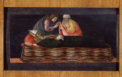 Vyjmutí srdce sv. Ignáce z oltářního obrazu sv. Barnabáše od Sandro Botticelli