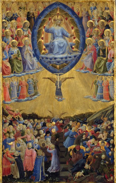 Poslední soud, křídlový oltář, centrální panel, počátek 15. století od Sandro Botticelli