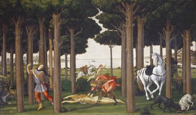 Příběh Nastagia degli Honesti, panel II od Sandro Botticelli