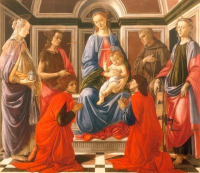 Madonna trůnící s dítětem a od Sandro Botticelli