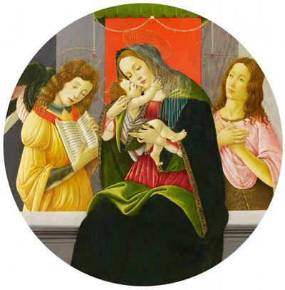 Madona s dítětem, Janem Křtitelem a andělem od Sandro Botticelli and workshop