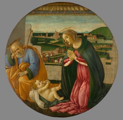 The Adoration of the Child, cca 1500 (tempera na panelu) od Sandro and workshop Botticelli