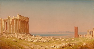 Ruiny Parthenonu od Sanford Robinson Gifford