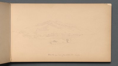 Skicák, strana 12: "Bílé hory z úpatí Randolph Hill" od Sanford Robinson Gifford
