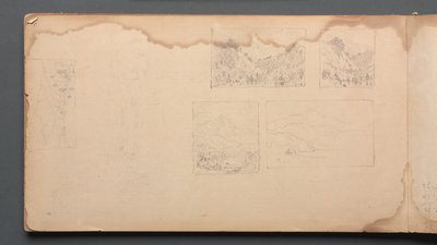 Sketchbook, strana 39: Maine Landscape Vignittes, 1859. od Sanford Robinson Gifford